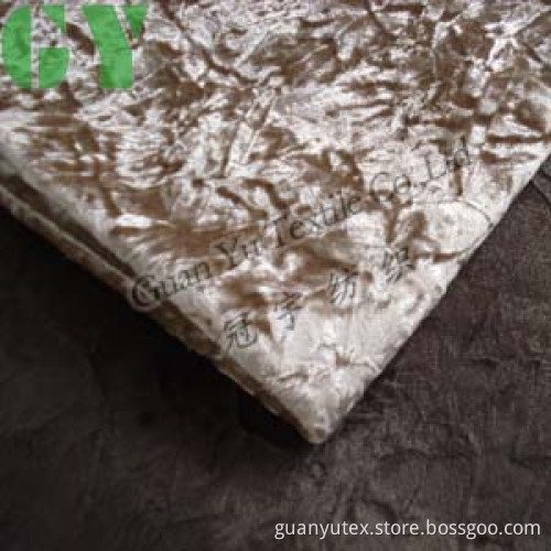 Home Textile Crumple Velvet Polyester Sofa/Curtain/Cushion Fabric
